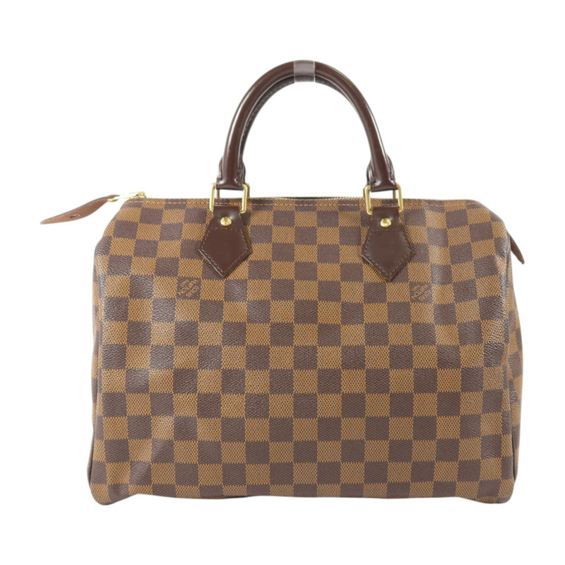 LOUIS VUITTON Damier Speedy 25金扣手挽袋-1