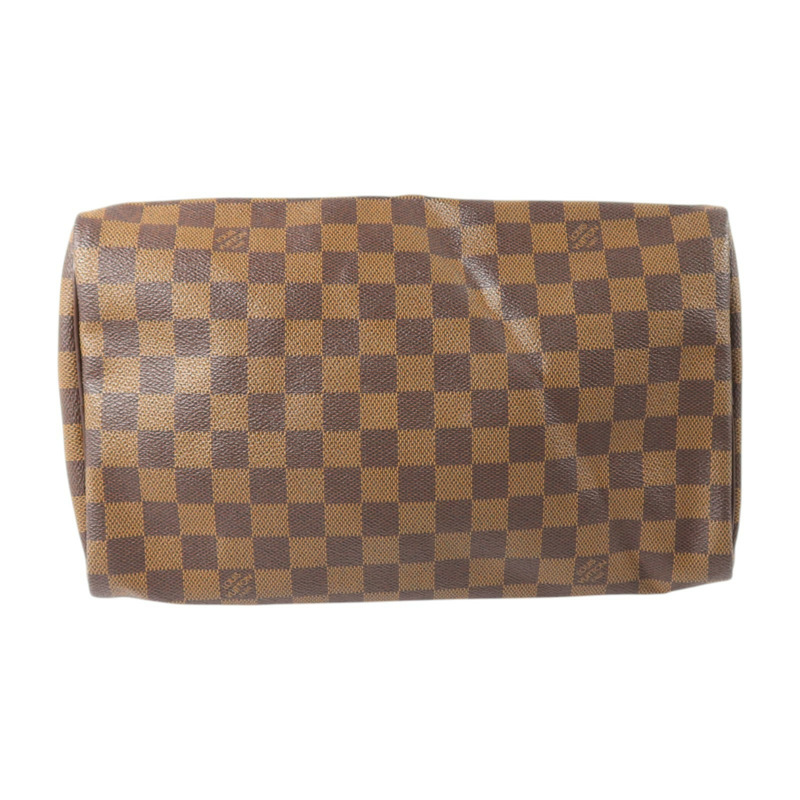LOUIS VUITTON Damier Speedy 25金扣手挽袋-3