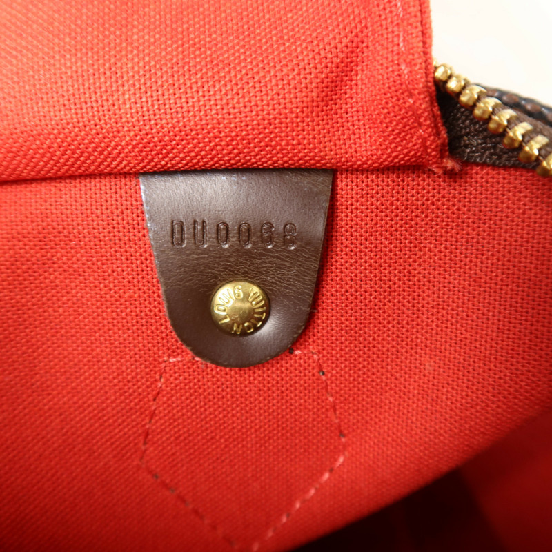 LOUIS VUITTON Damier Speedy 25金扣手挽袋-6