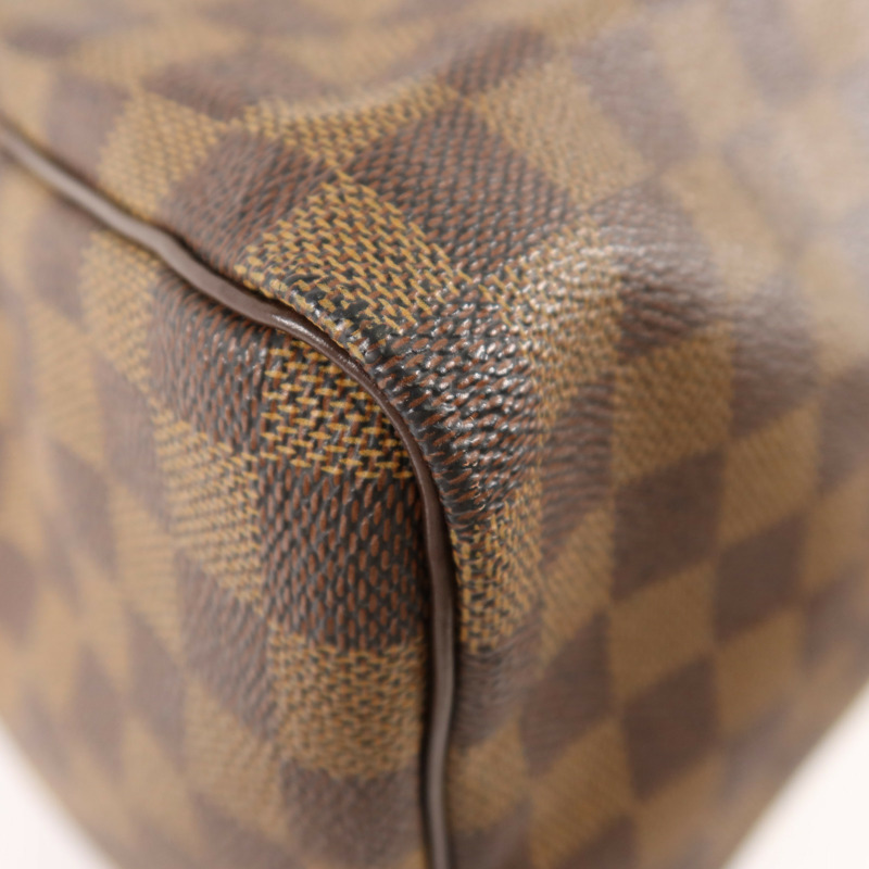 LOUIS VUITTON Damier Speedy 25金扣手挽袋-10
