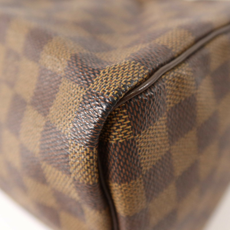 LOUIS VUITTON Damier Speedy 25金扣手挽袋-11
