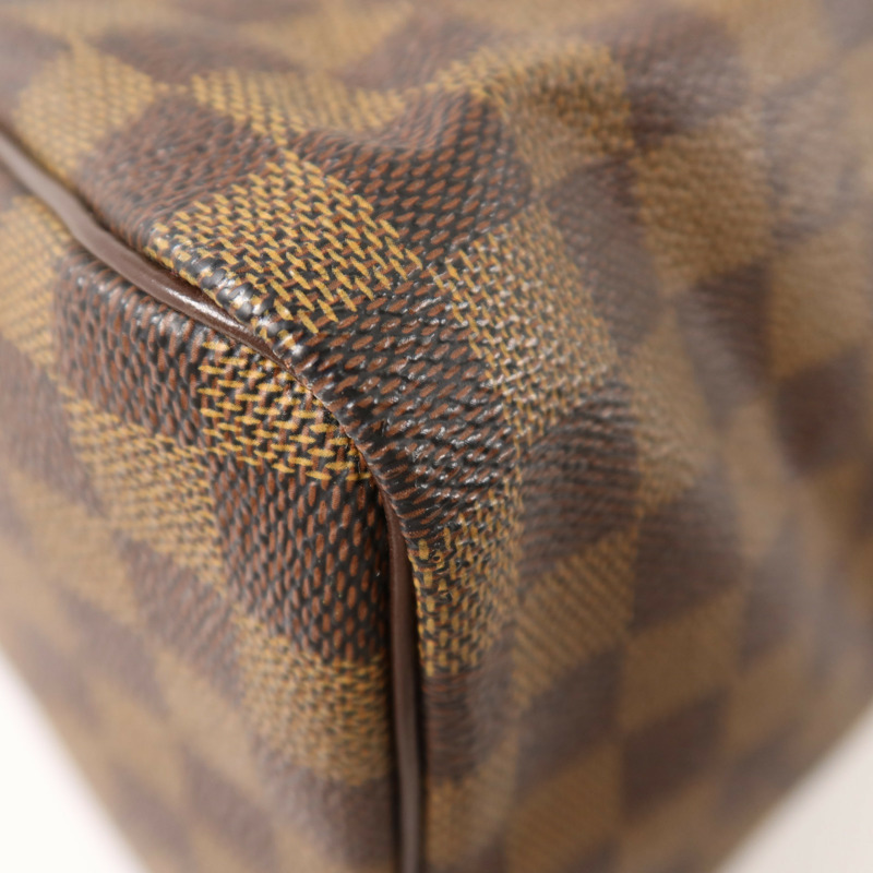 LOUIS VUITTON Damier Speedy 25金扣手挽袋-12