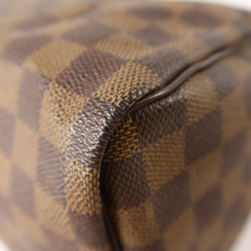 LOUIS VUITTON Damier Speedy 25金扣手挽袋-13