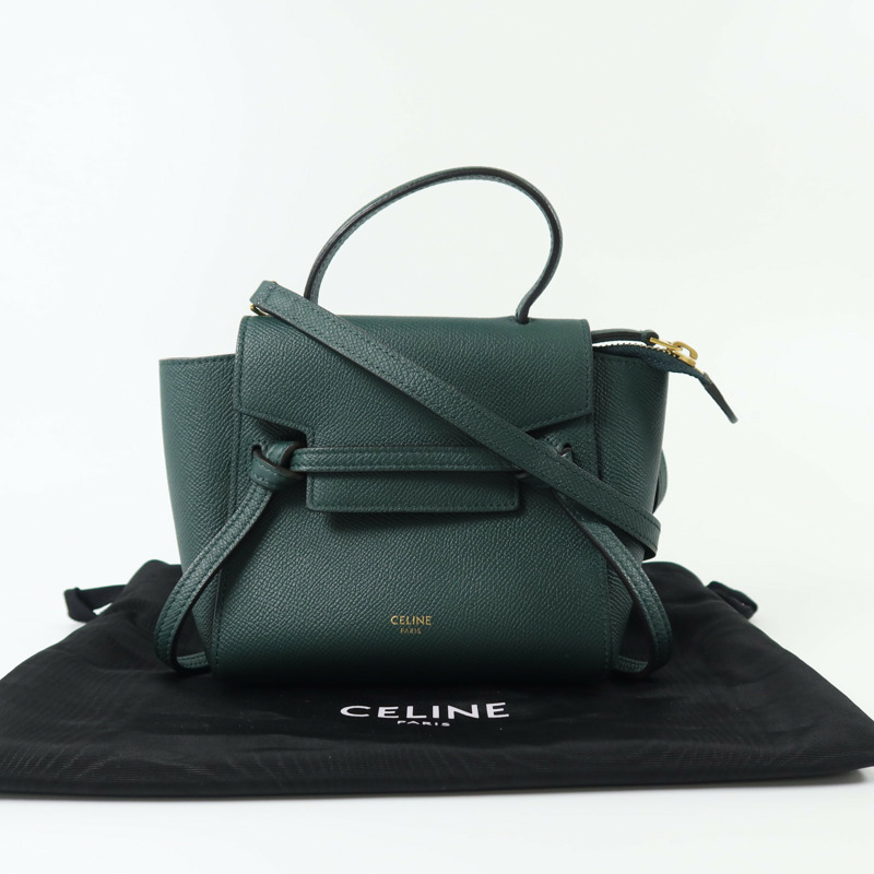 CELINE 牛皮皮革Pico Belt Bag金扣手挽肩背兩用袋-9