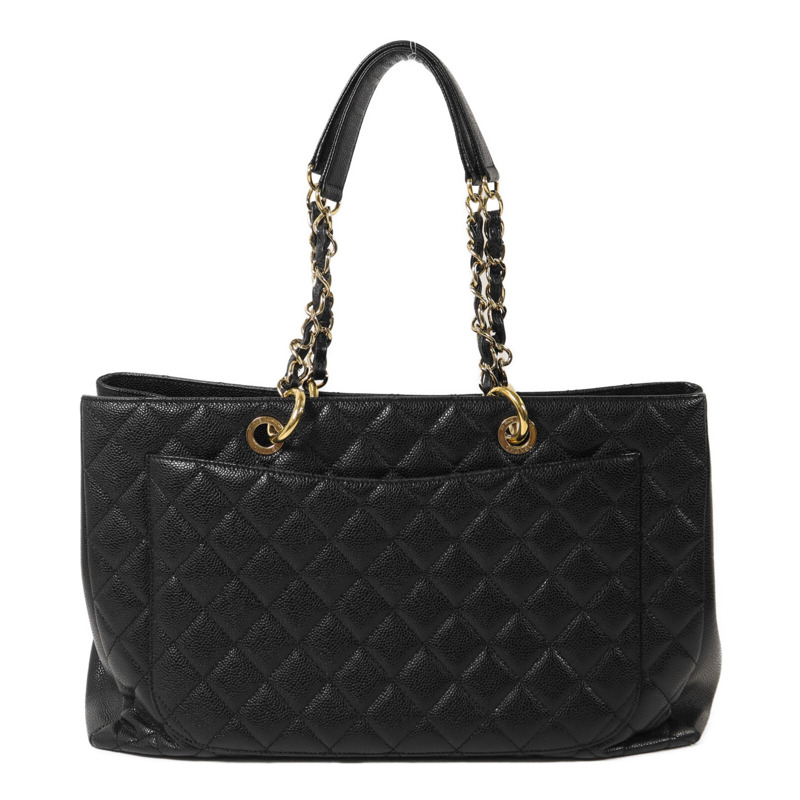 CHANEL 牛皮皮革GST Grand Shopping Tote Bag鏈帶肩背袋-1
