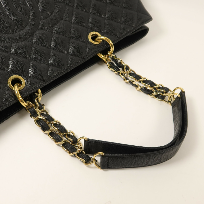 CHANEL 牛皮皮革GST Grand Shopping Tote Bag鏈帶肩背袋-7
