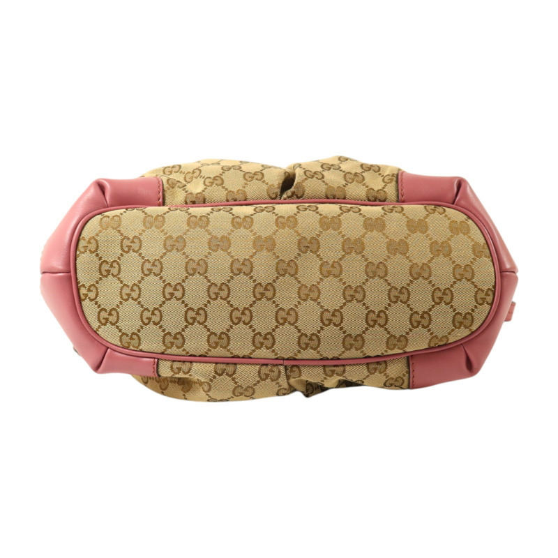 GUCCI GG帆布2Way Shoulder金扣手挽肩背兩用袋-3
