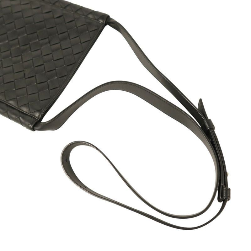BOTTEGA VENETA 織紋皮革Small Flat Loop肩背袋-8