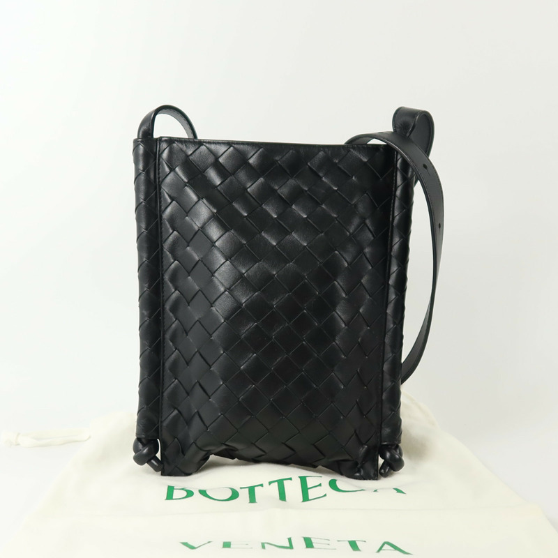 BOTTEGA VENETA 織紋皮革Small Flat Loop肩背袋-9