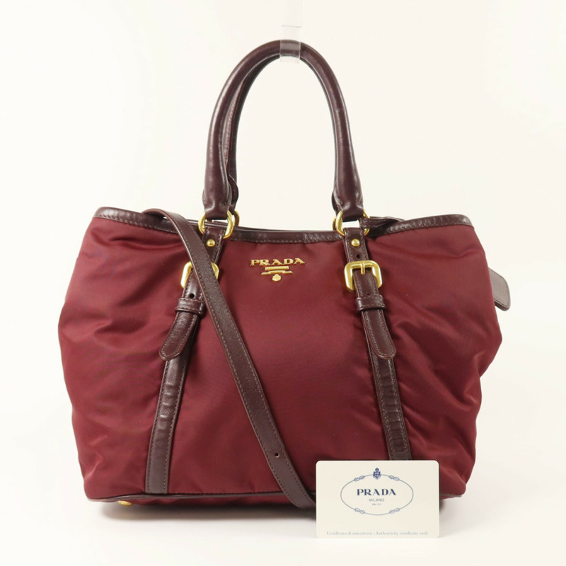 PRADA 尼龍2Way Shoulder金扣肩背袋-9