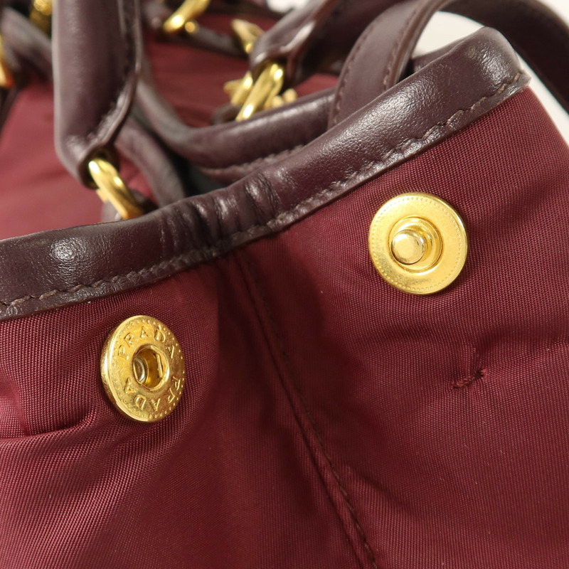 PRADA 尼龍2Way Shoulder金扣肩背袋-15