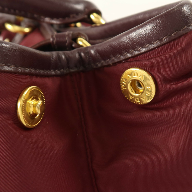 PRADA 尼龍2Way Shoulder金扣肩背袋-16
