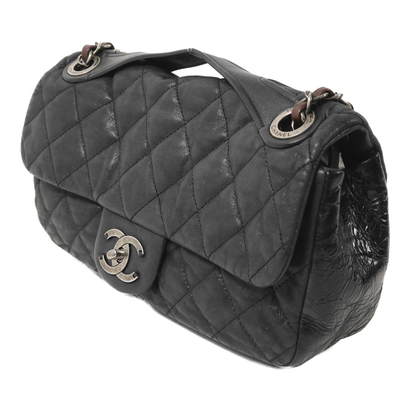 CHANEL 牛皮皮革In The Mix Flap Bag鏈帶手挽肩背兩用袋-2