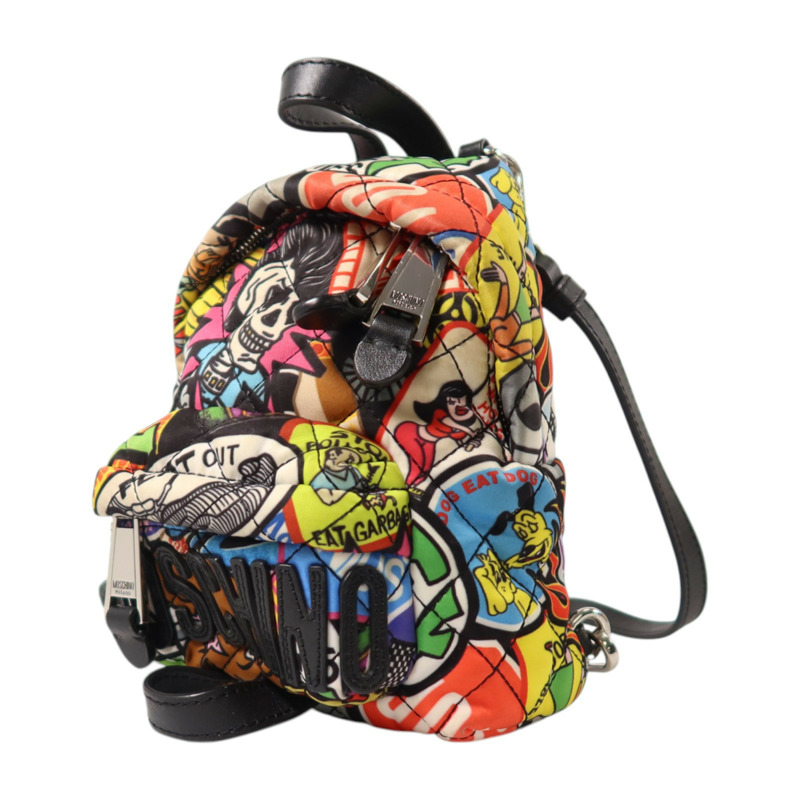 MOSCHINO 尼龍Rucksack銀扣背包-2