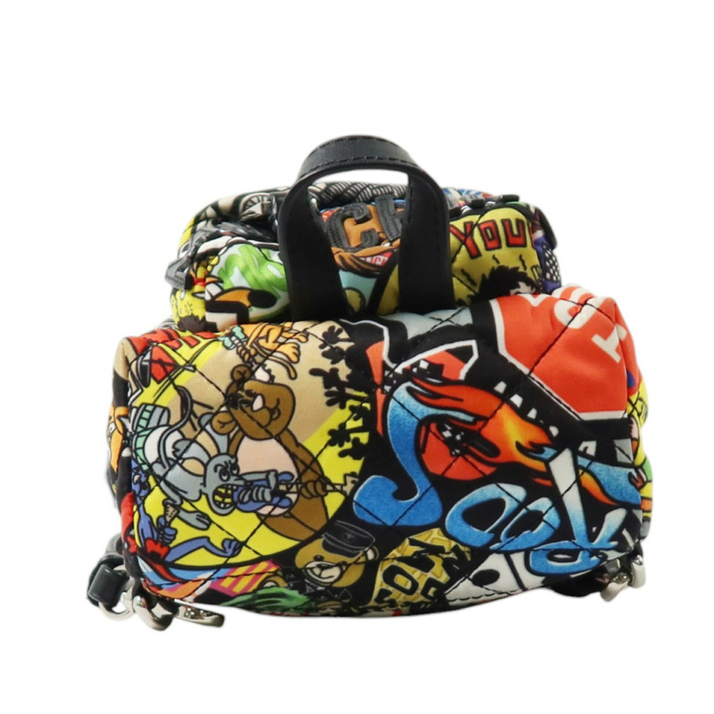 MOSCHINO 尼龍Rucksack銀扣背包-3