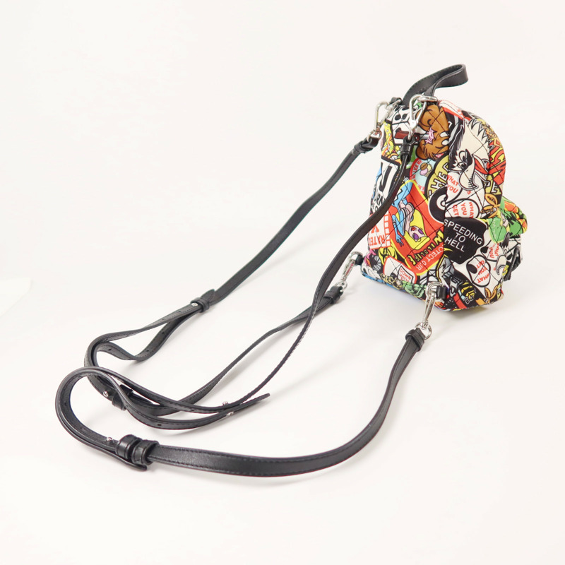 MOSCHINO 尼龍Rucksack銀扣背包-7