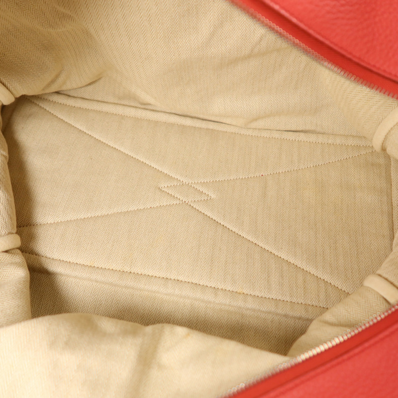 HERMES Clemence皮革Victoria 43銀扣手挽袋Rouge Casaque-4
