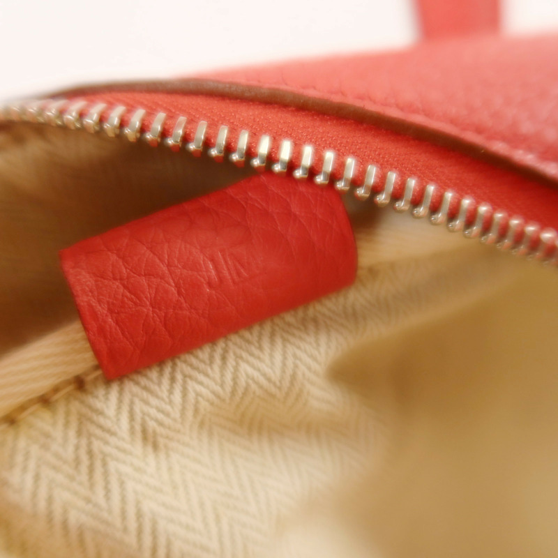 HERMES Clemence皮革Victoria 43銀扣手挽袋Rouge Casaque-6