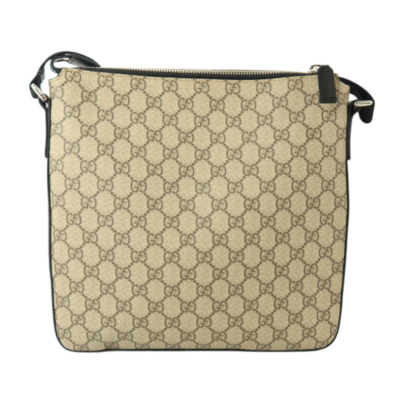 GUCCI 塗層帆布Shoulder Bag銀扣肩背袋-1
