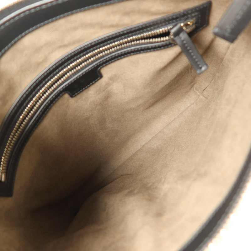 GUCCI 塗層帆布Shoulder Bag銀扣肩背袋-4