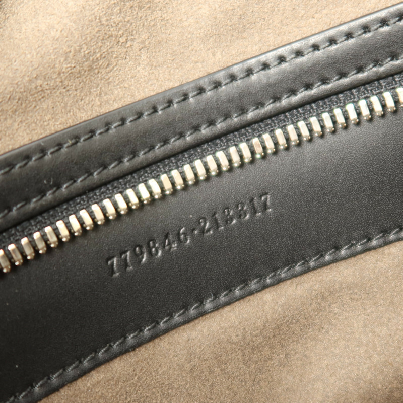 GUCCI 塗層帆布Shoulder Bag銀扣肩背袋-6