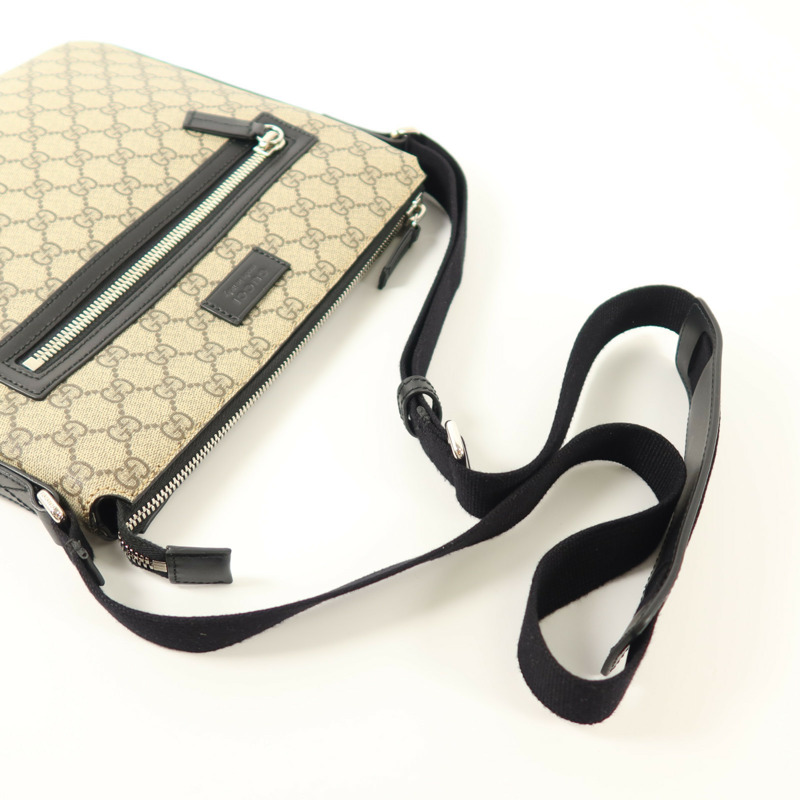 GUCCI 塗層帆布Shoulder Bag銀扣肩背袋-7
