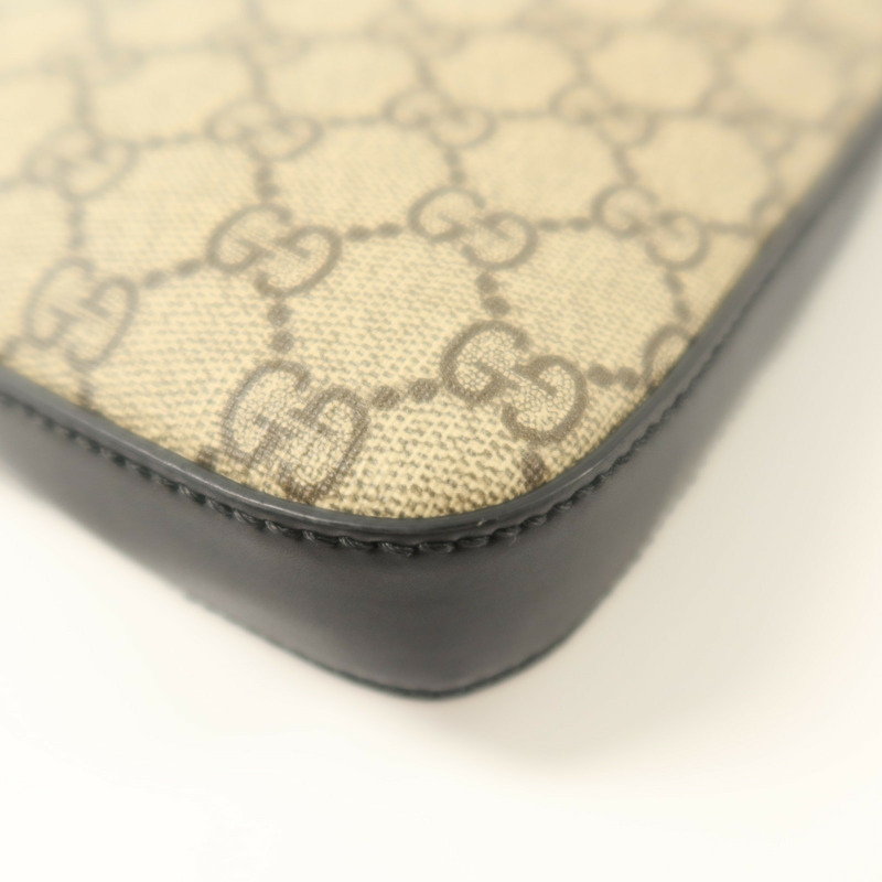 GUCCI 塗層帆布Shoulder Bag銀扣肩背袋-11
