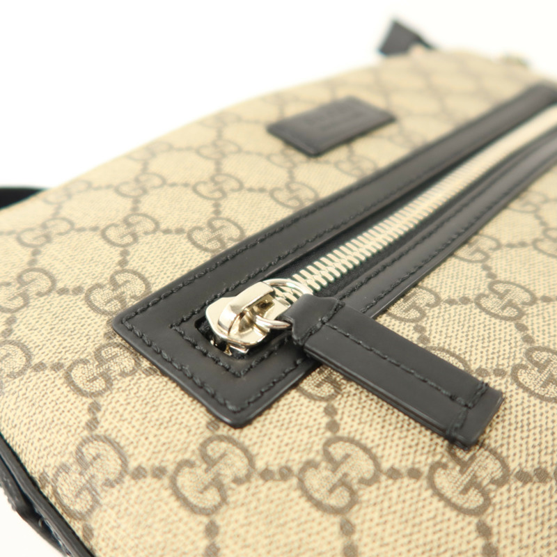 GUCCI 塗層帆布Shoulder Bag銀扣肩背袋-15