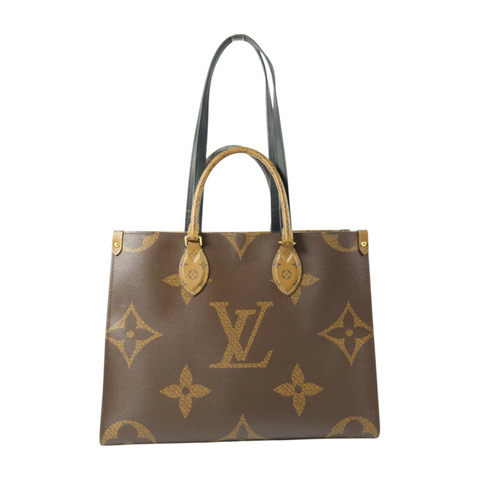LOUIS VUITTON Monogram Reverse On The Go MM金扣手挽肩背兩用袋