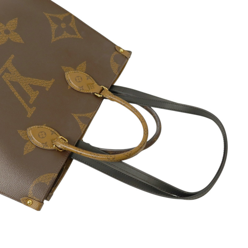 LOUIS VUITTON Monogram Reverse On The Go MM金扣手挽肩背兩用袋-6
