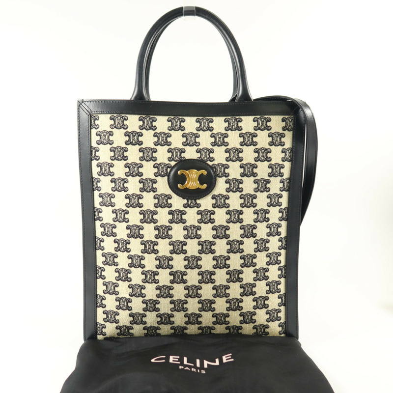 CELINE Triomphe帆布Small Vertical Cabas手挽肩背兩用袋-9