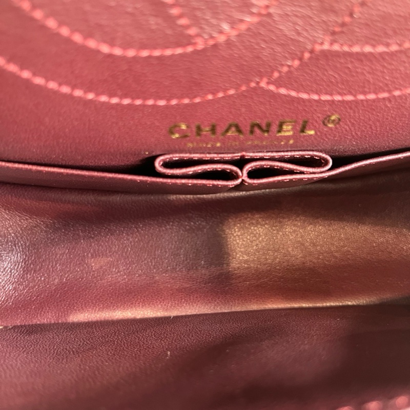 香奈兒Chanel限量版徽章款2.55黑金單肩包-5