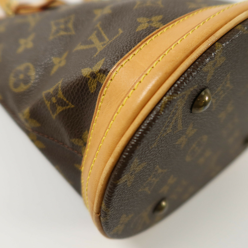 LOUIS VUITTON Monogram Bucket PM金扣手挽袋-10