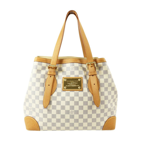 LOUIS VUITTON Damier Azur Hampstead MM金扣肩背袋