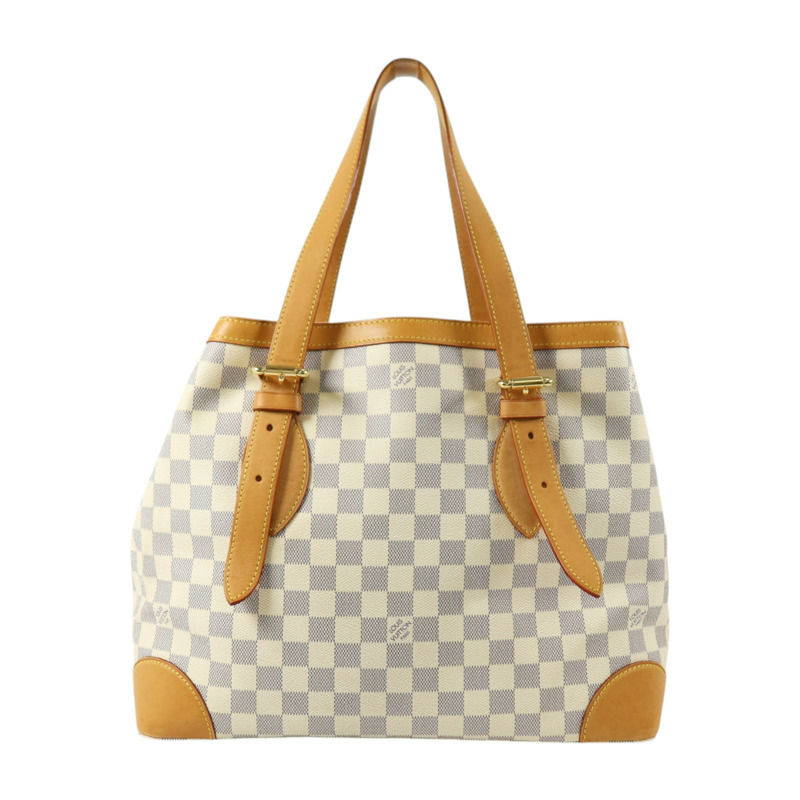 LOUIS VUITTON Damier Azur Hampstead MM金扣肩背袋-1