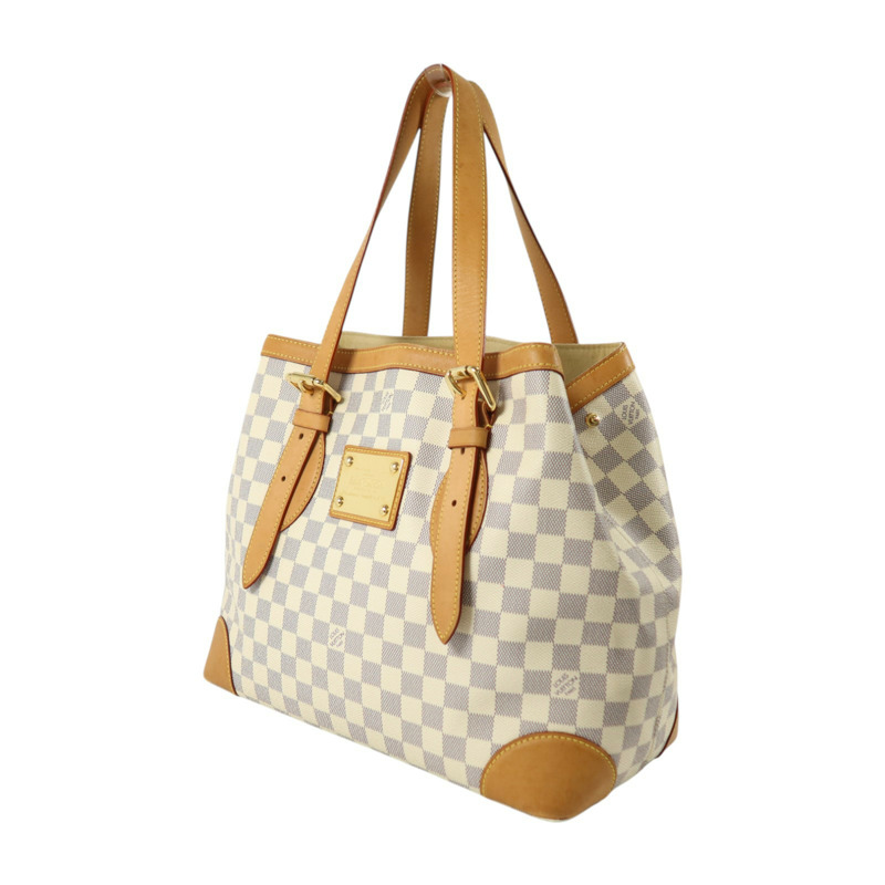 LOUIS VUITTON Damier Azur Hampstead MM金扣肩背袋-2