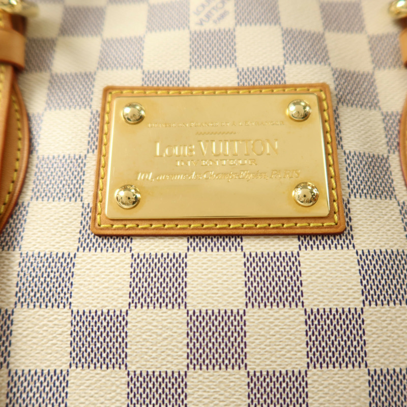 LOUIS VUITTON Damier Azur Hampstead MM金扣肩背袋-7