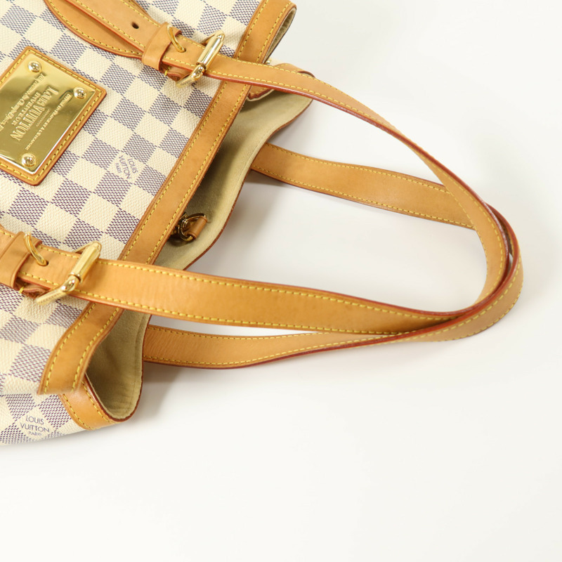 LOUIS VUITTON Damier Azur Hampstead MM金扣肩背袋-8