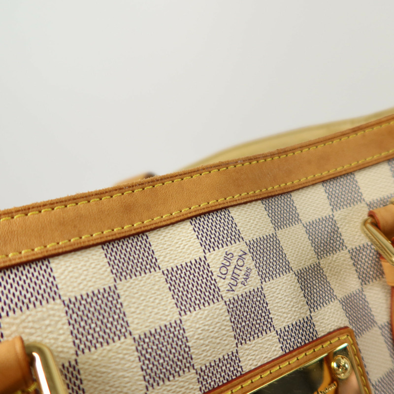 LOUIS VUITTON Damier Azur Hampstead MM金扣肩背袋-17