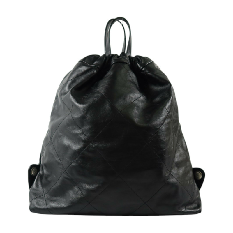 CHANEL 牛皮皮革Chanel 22 Backpack銀扣背包-1