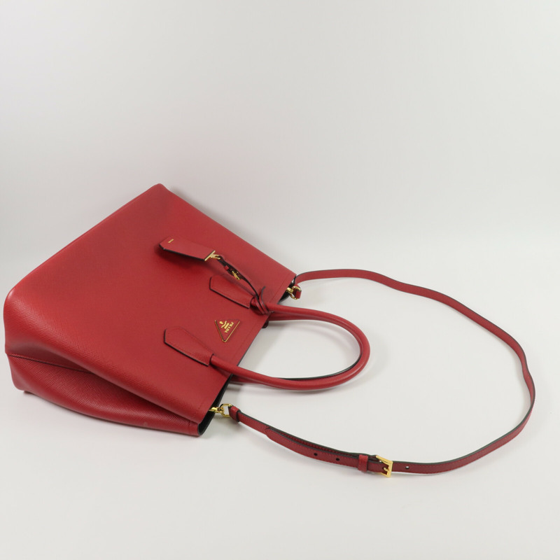PRADA 牛皮皮革2 Way Shoulder手挽肩背兩用袋-8