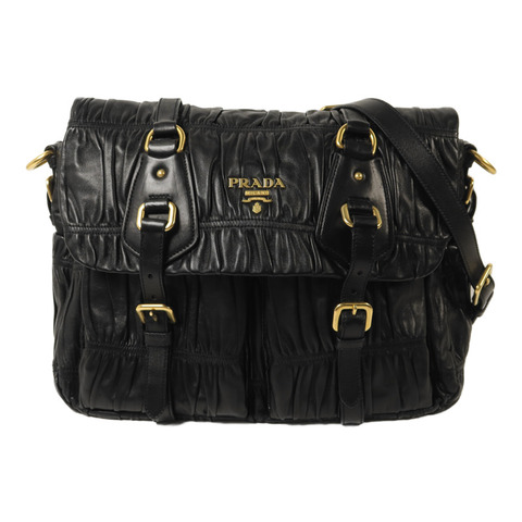 PRADA 牛皮皮革Gaufre Messenger Bag肩背袋