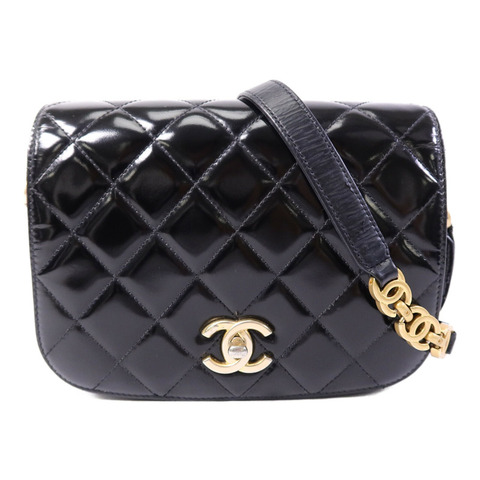 CHANEL 漆皮/麂皮皮革Mini Messenger肩背袋