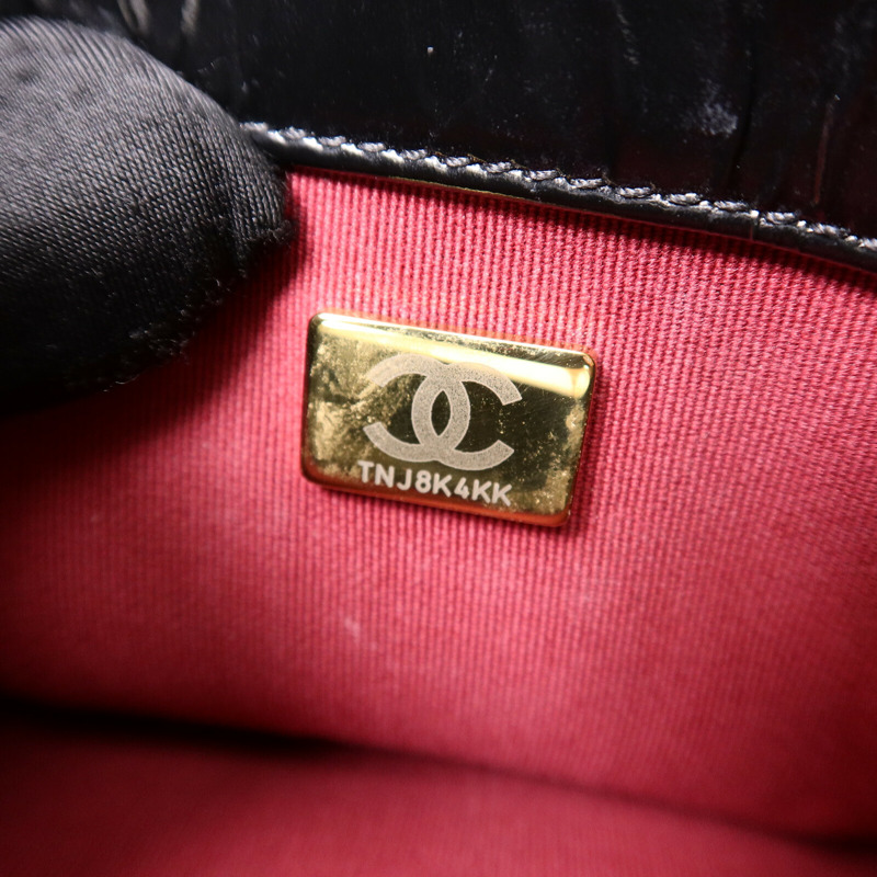 CHANEL 漆皮/麂皮皮革Mini Messenger肩背袋-7