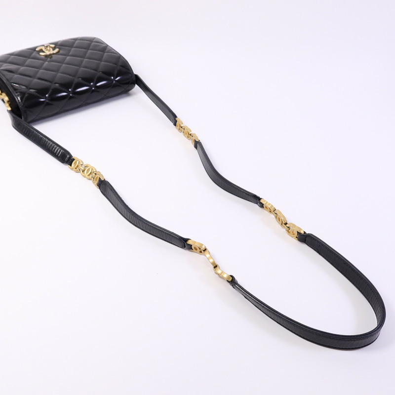 CHANEL 漆皮/麂皮皮革Mini Messenger肩背袋-8
