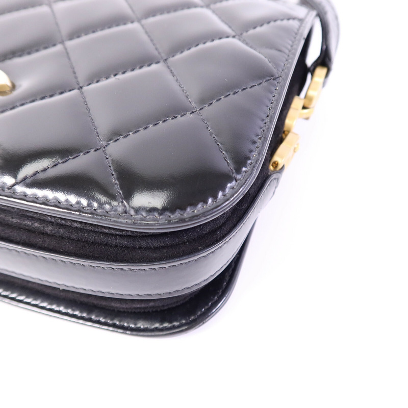 CHANEL 漆皮/麂皮皮革Mini Messenger肩背袋-9