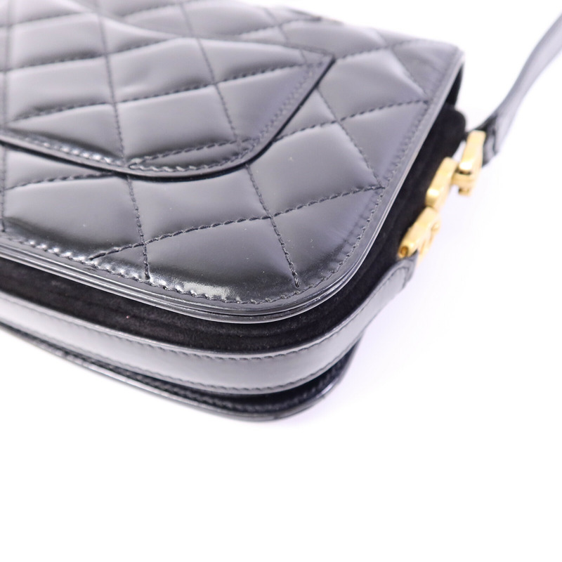 CHANEL 漆皮/麂皮皮革Mini Messenger肩背袋-11