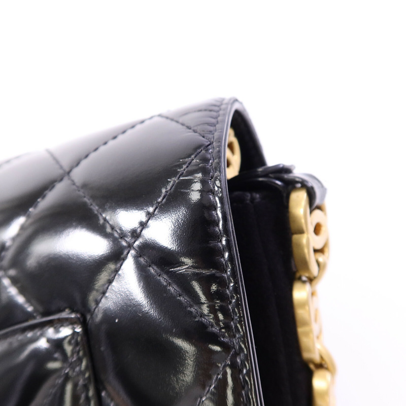CHANEL 漆皮/麂皮皮革Mini Messenger肩背袋-20