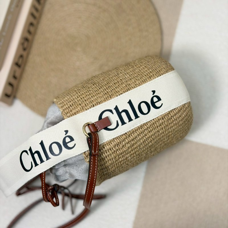 🏷Chloe 蔻依．Woody Basket 草編水桶包-2