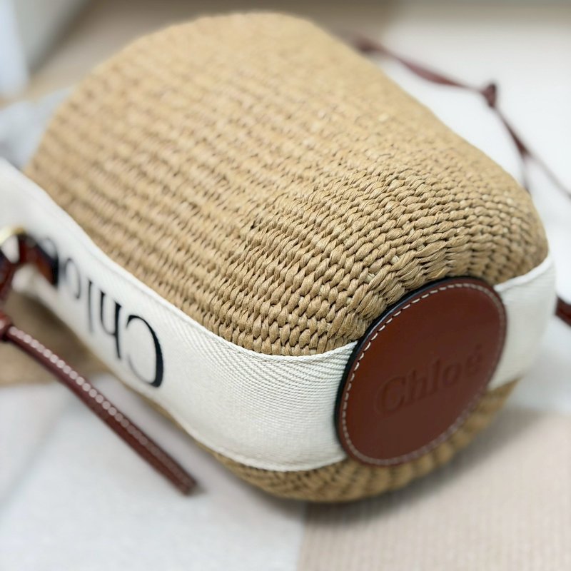 🏷Chloe 蔻依．Woody Basket 草編水桶包-4